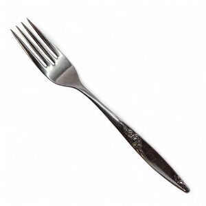 West Bend Fork • Twilight Rose Handle • Vintage USA Stainless Flatware